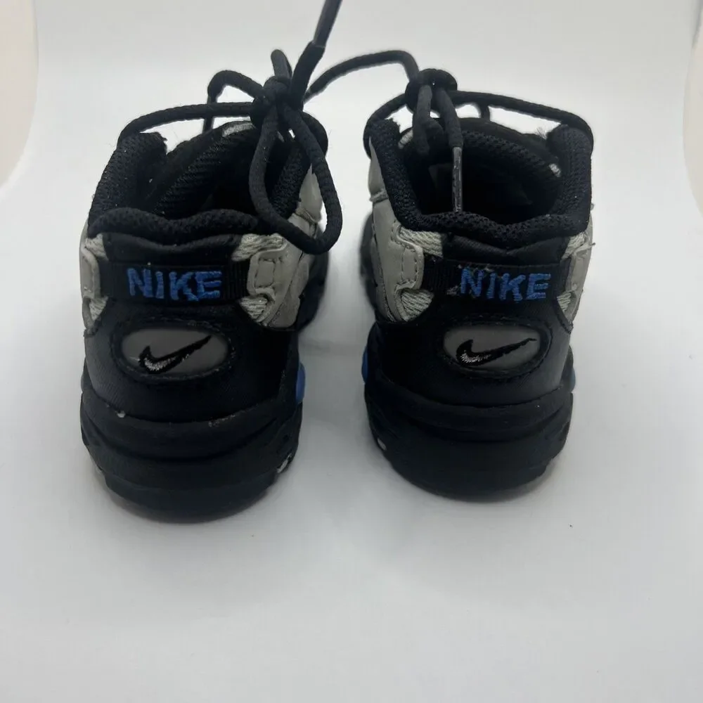 Nike Little Air Metal Max 2 Gray Black Silver Infants Size 5c Y2K EUC